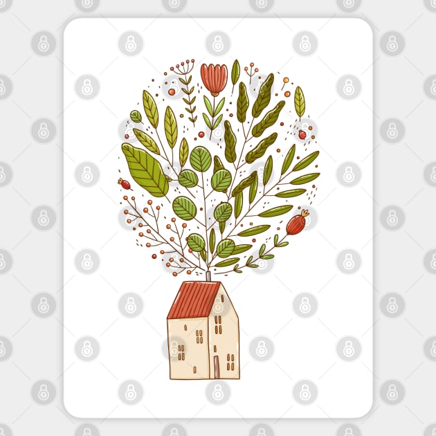 Plant House Magnet by Tania Tania